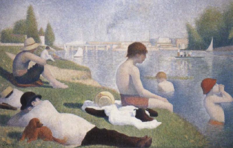 Georges Seurat Bathers at Asnieres Sweden oil painting art